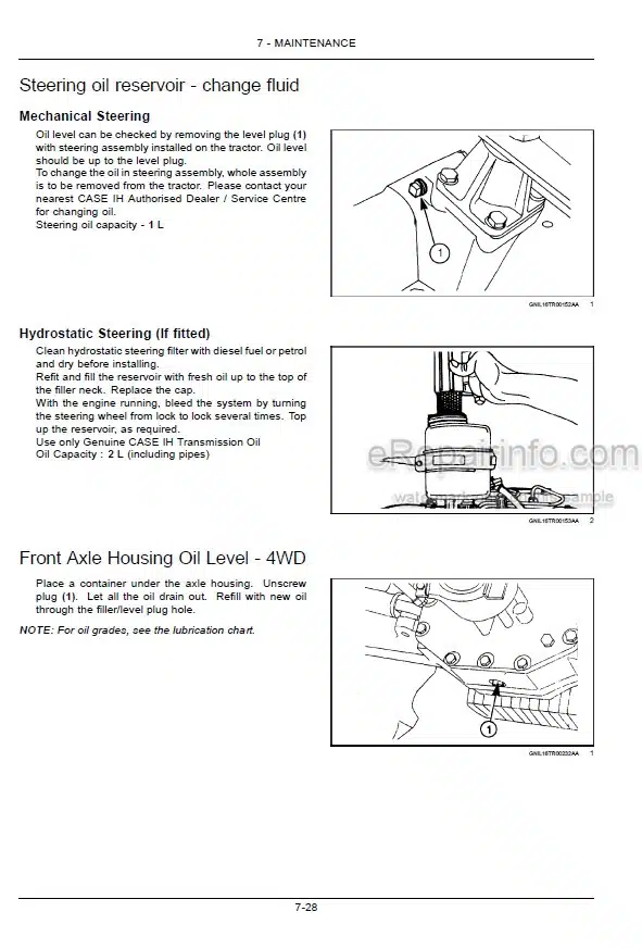 Photo 7 - Case IH JX60 JX70 JX80 JX90 JX95 Operators Manual Tractor