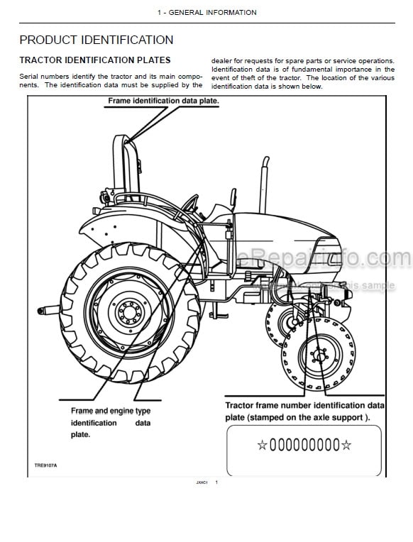 Photo 5 - Case IH JX80HC JX90HC JX95HC Operators Manual Tractor