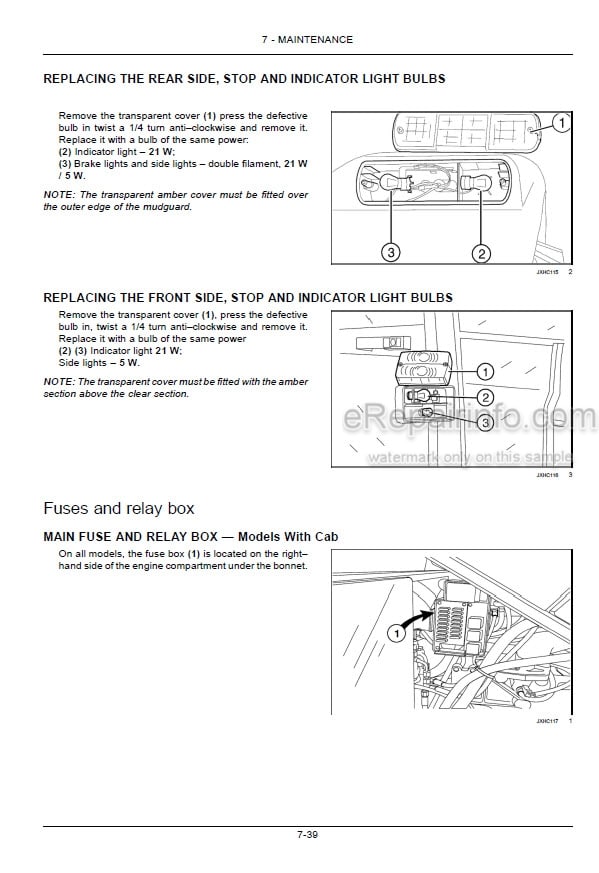 Photo 4 - Case IH JX80HC JX90HC JX95HC Operators Manual Tractor