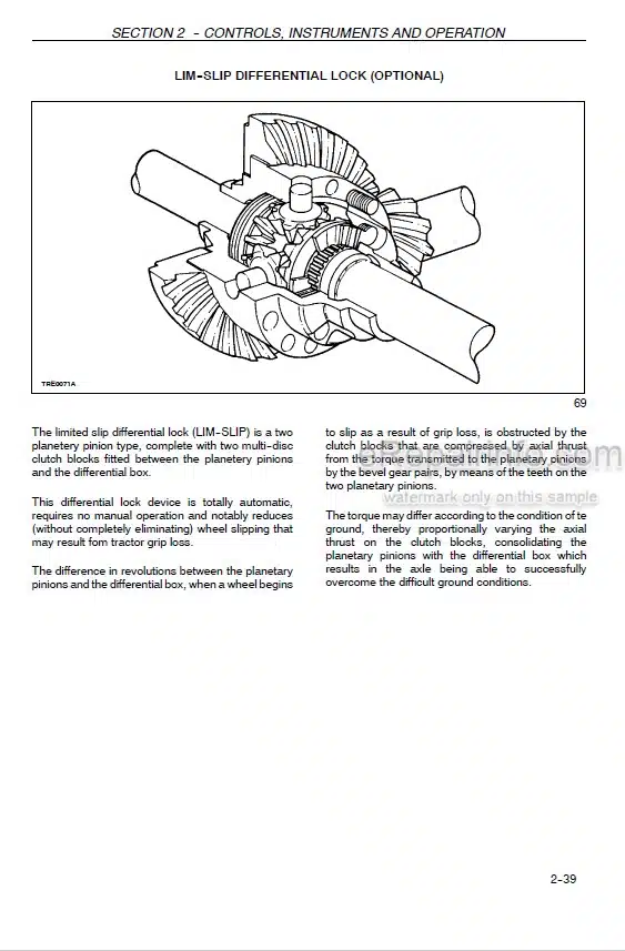Photo 5 - Case IH JX90 JX95 Operators Manual Tractor Z7JP01001- Z7AP11001-