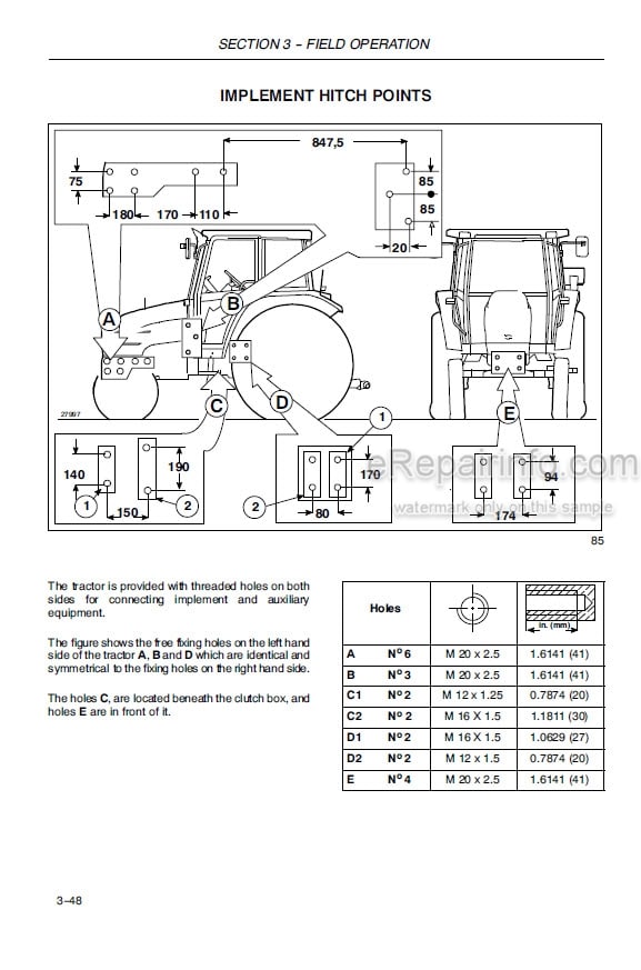 Photo 3 - Case IH JXU75 JXU85 JXU95 JXU105 Operators Manual Tractor