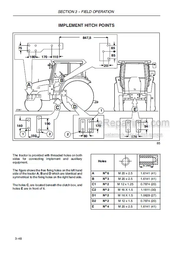Photo 3 - Case IH JXU75 JXU85 JXU95 JXU105 Operators Manual Tractor
