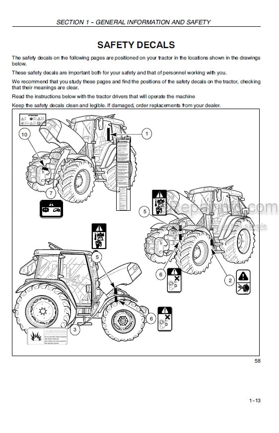 Photo 5 - Case IH JXU75 JXU85 JXU95 JXU105 Operators Manual Tractor