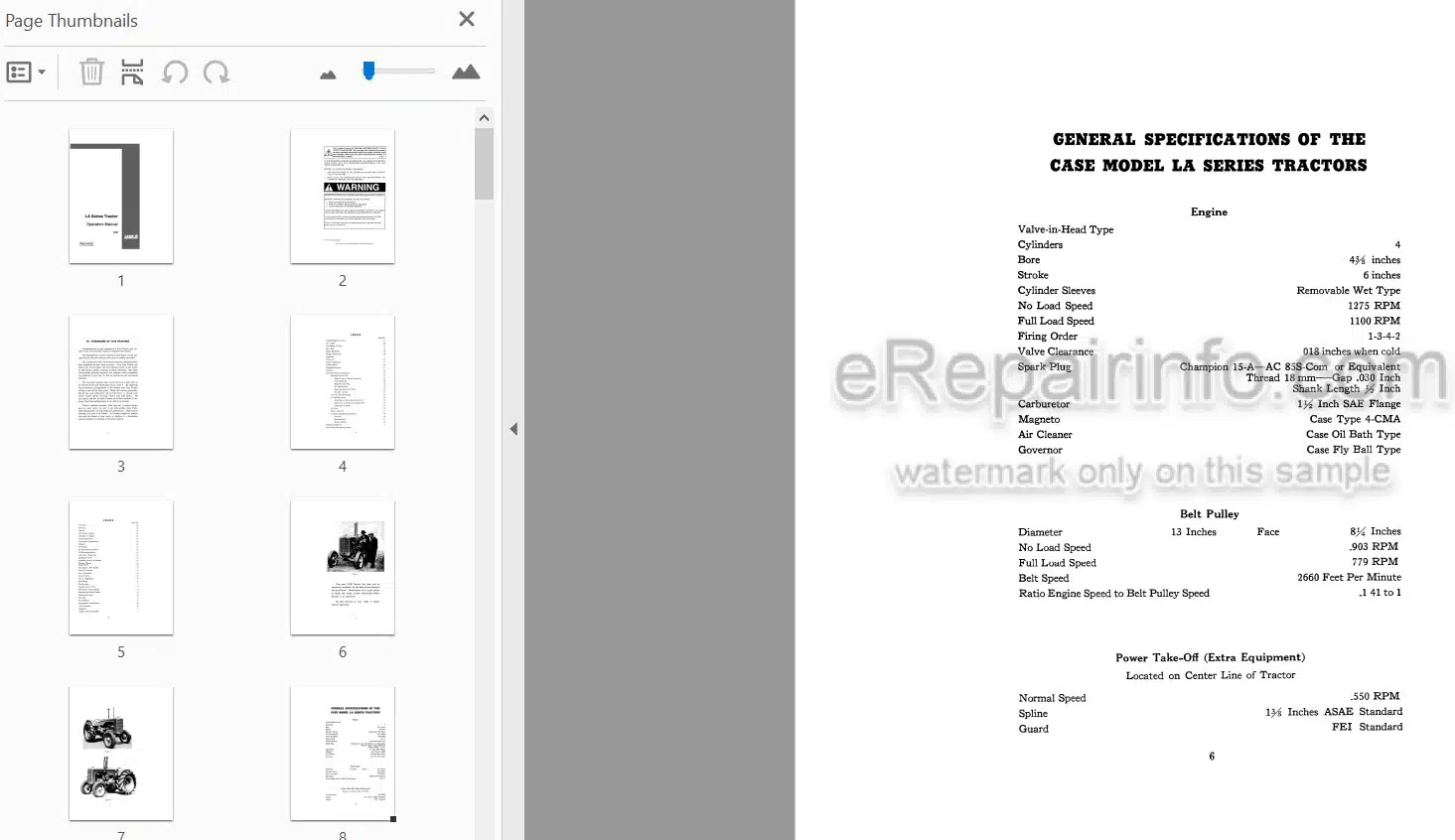 Photo 3 - Case IH LA Series Operators Manual Tractor