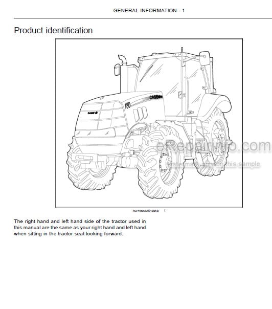 Photo 4 - Case IH Magnum 180 190 210 Operators Manual Tractor