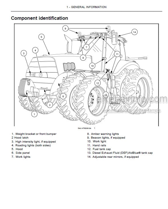 Photo 4 - Case IH Magnum 180 200 220 240 Operators Manual Tractor ZHRH04001-