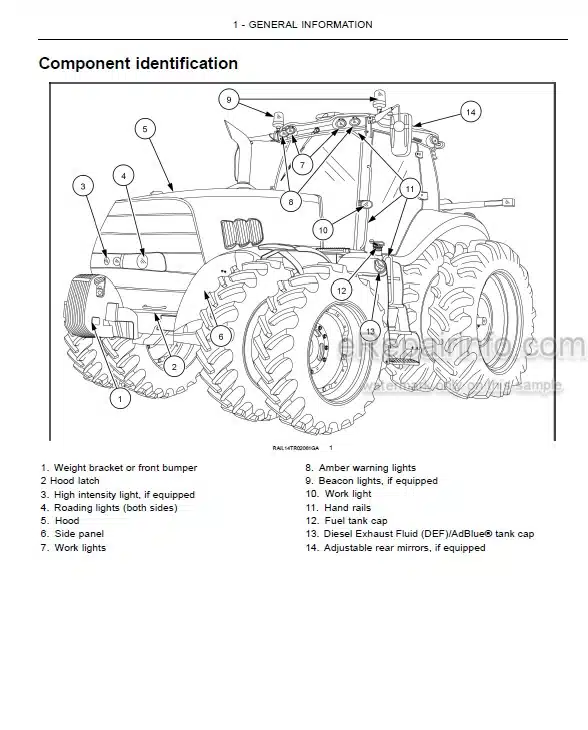 Photo 4 - Case IH Magnum 180 200 220 240 Operators Manual Tractor ZHRH04001-