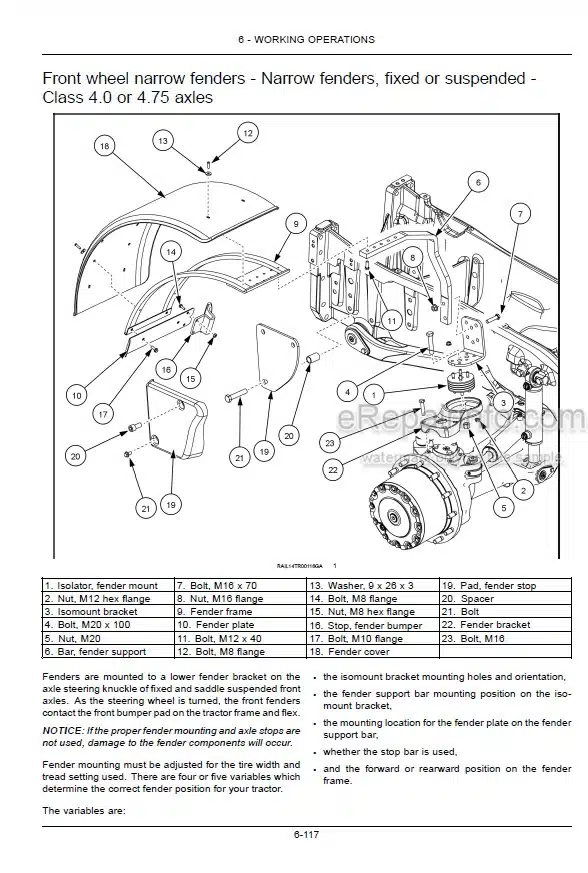 Photo 5 - Case IH Magnum 180 200 220 240 Operators Manual Tractor ZERH08100-