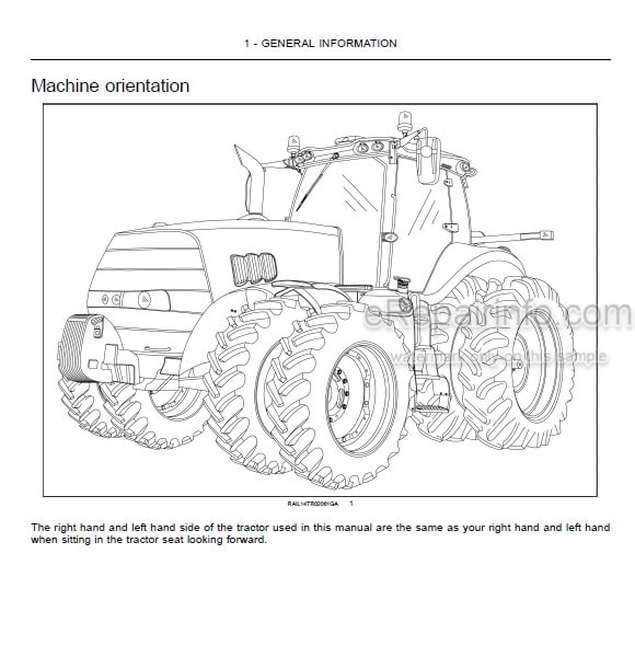 Photo 4 - Case IH Magnum 180 200 220 240 Operators Manual Tractor ZFRH05001-