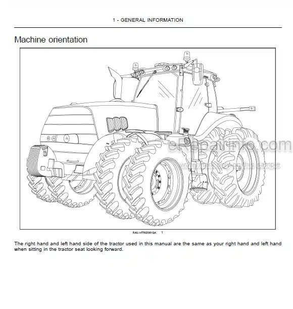 Photo 4 - Case IH Magnum 180 200 220 240 Operators Manual Tractor ZFRH05001-