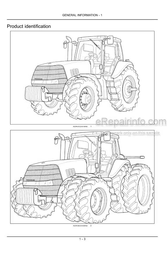 Photo 5 - Case IH Magnum 215 245 275 305 335 Operators Manual Tractor