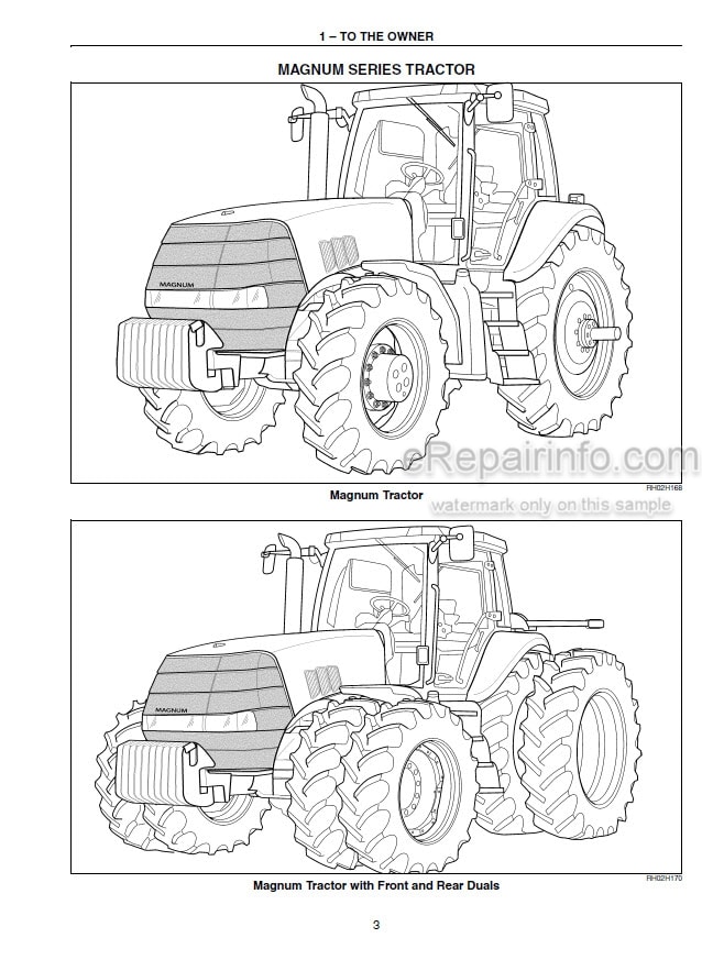 Photo 4 - Case IH Magnum 215 245 275 305 335 Operators Manual Tractor Z7RZ05000-