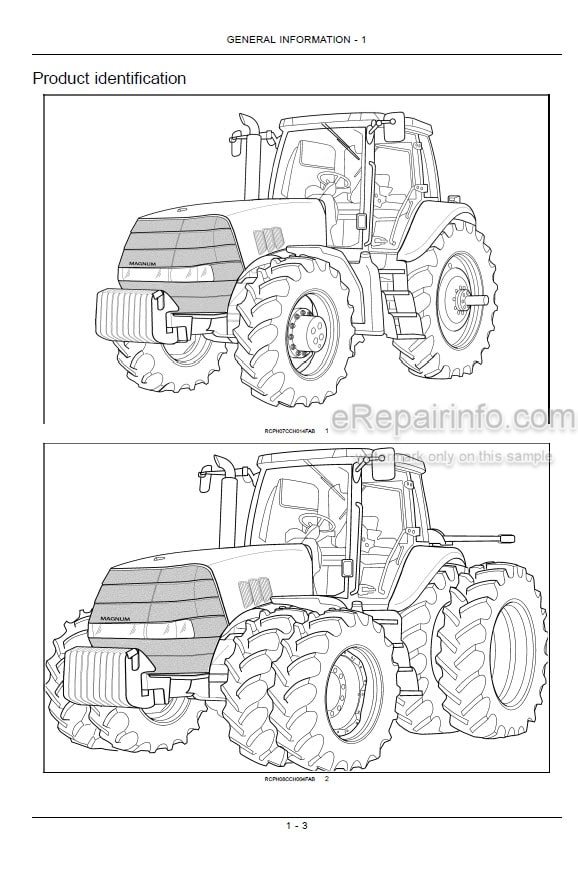Photo 4 - Case IH Magnum 215 245 275 305 335 Operators Manual Tractor Z8RZ06001-