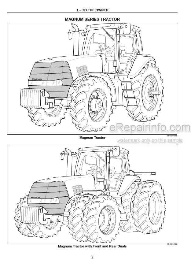 Photo 4 - Case IH Magnum 215 245 275 305 Operators Manual Tractor