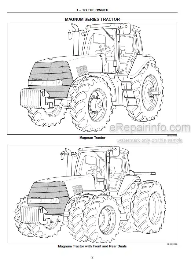 Photo 4 - Case IH Magnum 215 245 275 305 Operators Manual Tractor