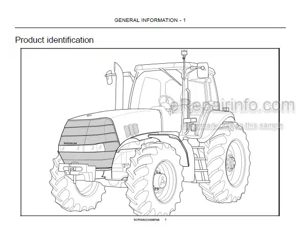 Photo 4 - Case IH Magnum 225 250 280 310 335 Operators Manual Tractor