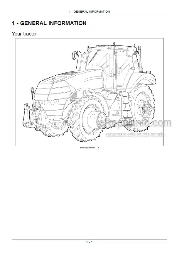 Photo 6 - Case IH Magnum 235 260 290 315 240 Operators Manual Tractor