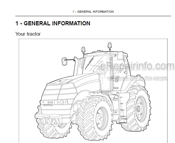 Photo 3 - Case IH Magnum 235 260 290 315 340 Operators Manual Tractor ZBRD07000-