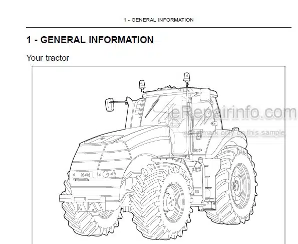 Photo 3 - Case IH Magnum 235 260 290 315 340 Operators Manual Tractor ZBRD07000-