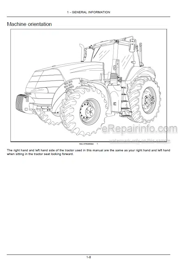 Photo 5 - Case IH Magnum 250 280 310 340 380 Operators Manual Tractor ZERF08100-