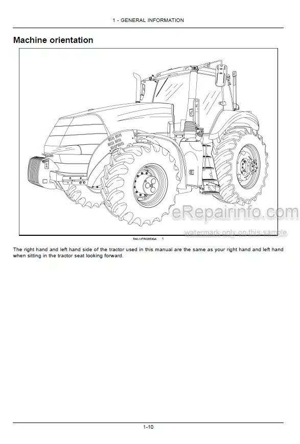 Photo 5 - Case IH Magnum Rowtrac 250 280 310 340 380 Operators Manual tractor ZHRF04001-
