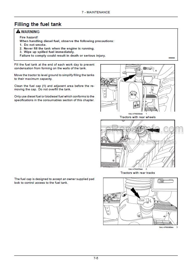 Photo 3 - Case IH Magnum Rowtrac 250 280 310 340 380 Operators Manual Tractor ZJRF04001-
