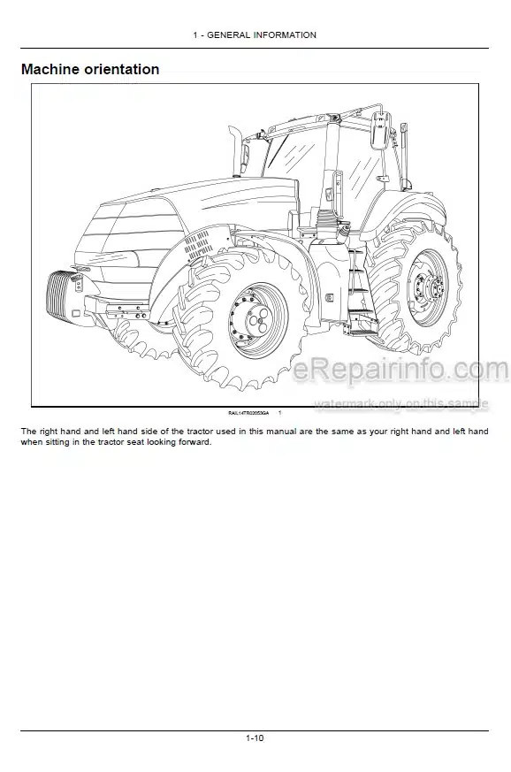 Photo 5 - Case IH Magnum Rowtrac 250 280 310 340 380 Operators Manual Tractor ZJRF04001-