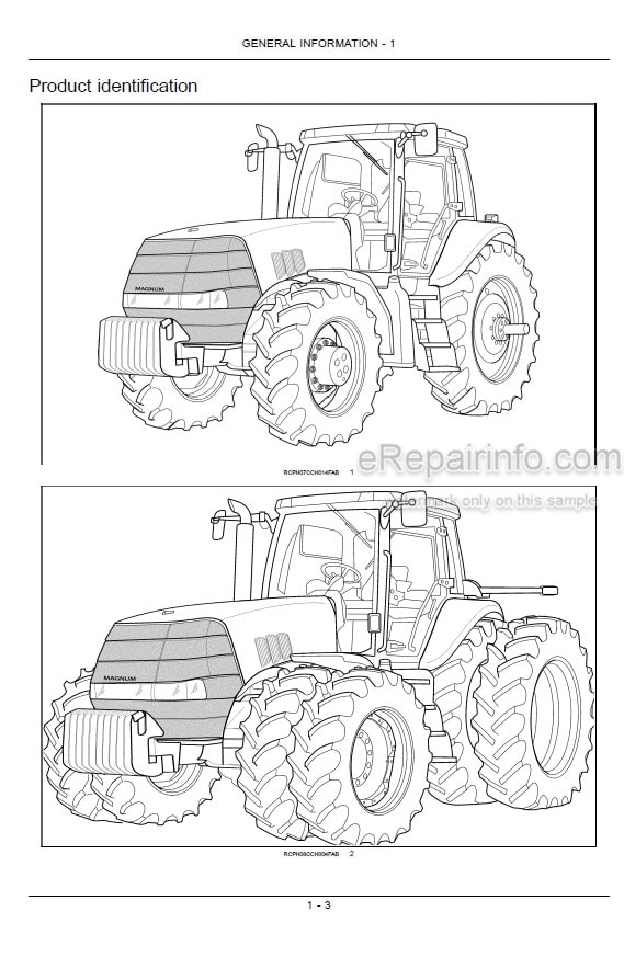 Photo 4 - Case IH Magnum 255 Series Operators Manual Tractor ZARZ01001-