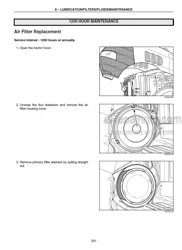 Photo 2 - Case IH Magnum 255 Series Operators Manual Tractor Z7RZ05000-