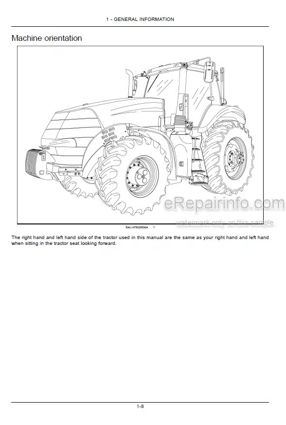 Photo 4 - Case IH Magnum 2654 3154 Operators Manual Tractor ZGRF05001-