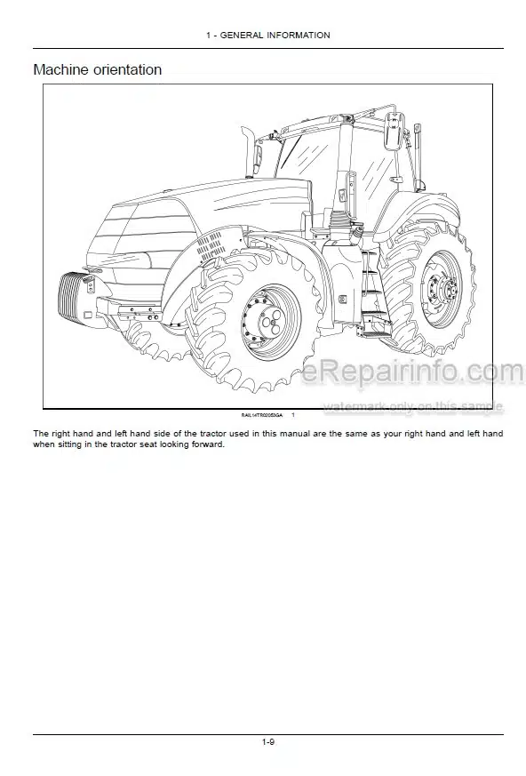 Photo 5 - Case IH Magnum Rowtrac 250 280 310 340 380 Operators Manual Tractor ZFRF05001-