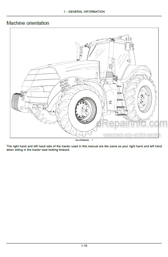 Photo 5 - Case IH Magnum Rowtrac 250 280 310 340 380 Operators Manual Tractor ZGRF05001-