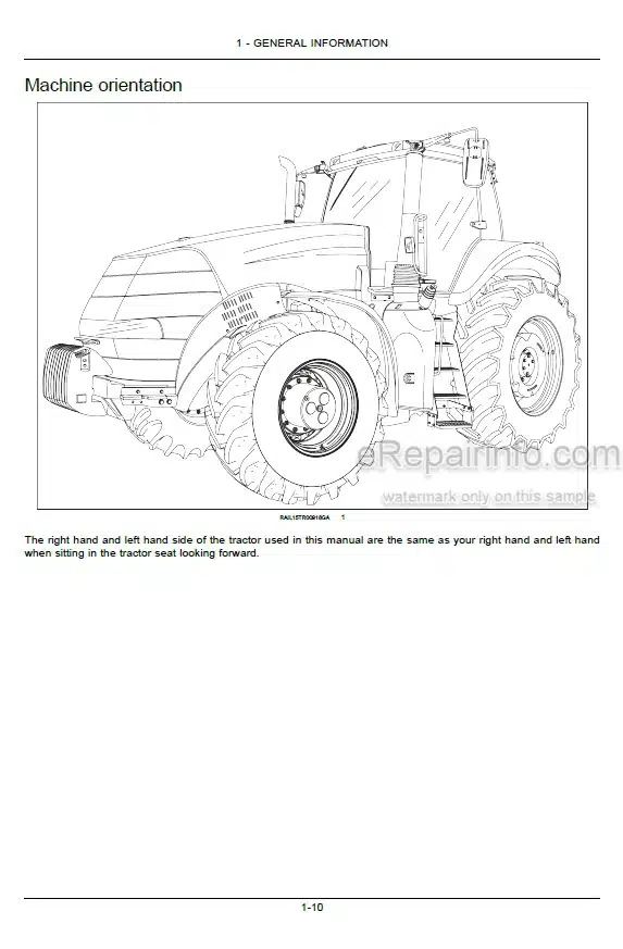 Photo 5 - Case IH Magnum Rowtrac 250 280 310 340 380 Operators Manual Tractor ZGRF05001-
