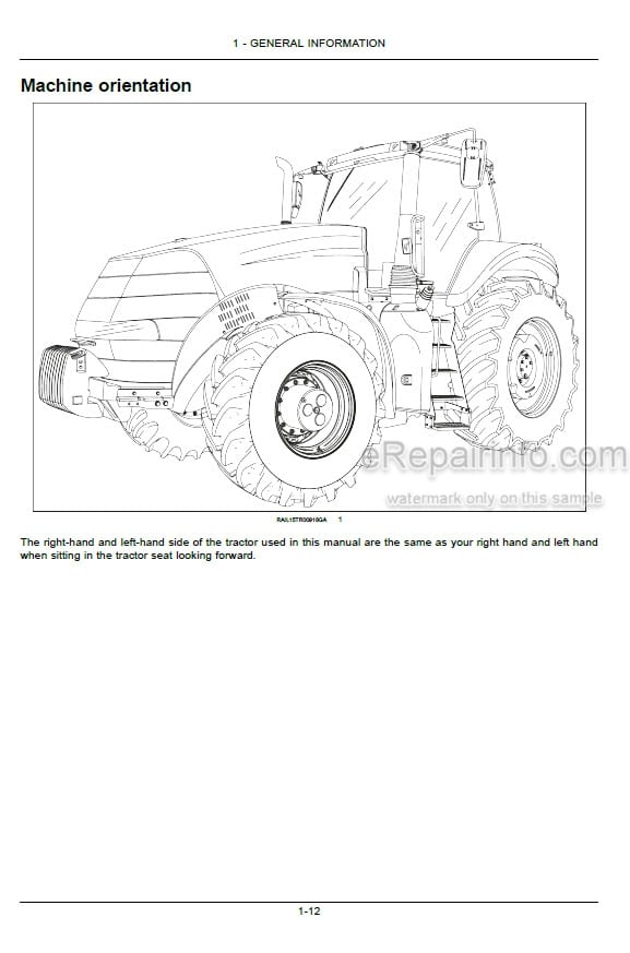 Photo 5 - Case IH Magnum Rowtrac 250 280 310 340 380 Operators Manual Tractor ZHRF94001-