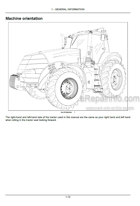 Photo 3 - Case IH Magnum Rowtrac 250 280 310 340 380 Operators Manual Tractor ZJRF94001-