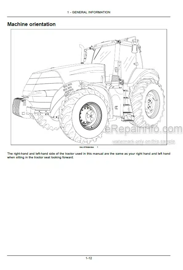 Photo 3 - Case IH Magnum Rowtrac 250 280 310 340 380 Operators Manual Tractor ZJRF94001-