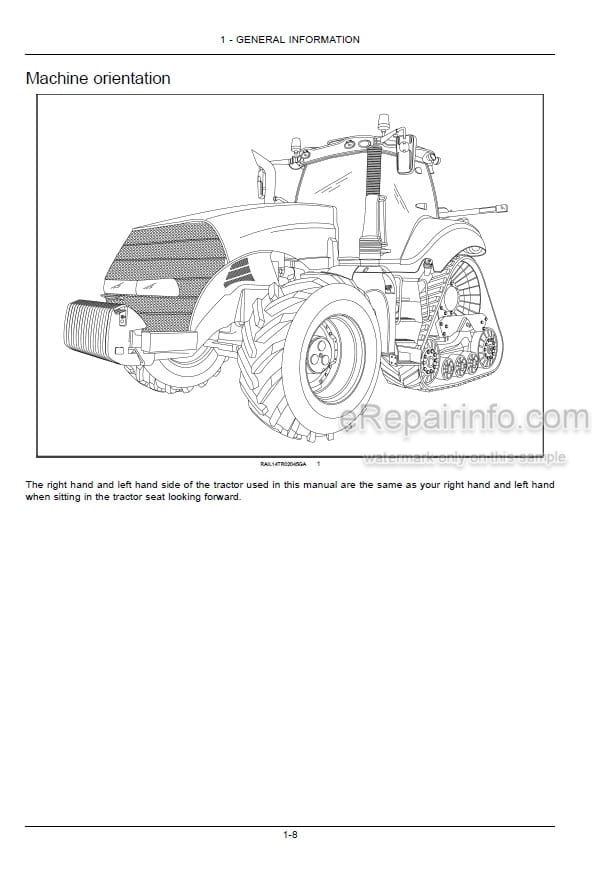 Photo 5 - Case IH Magnum Rowtrac 250 280 310 340 380 Operators Manual Tractor ZERF08100-