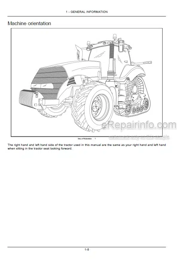 Photo 5 - Case IH Magnum Rowtrac 250 280 310 340 380 Operators Manual Tractor ZERF08100-