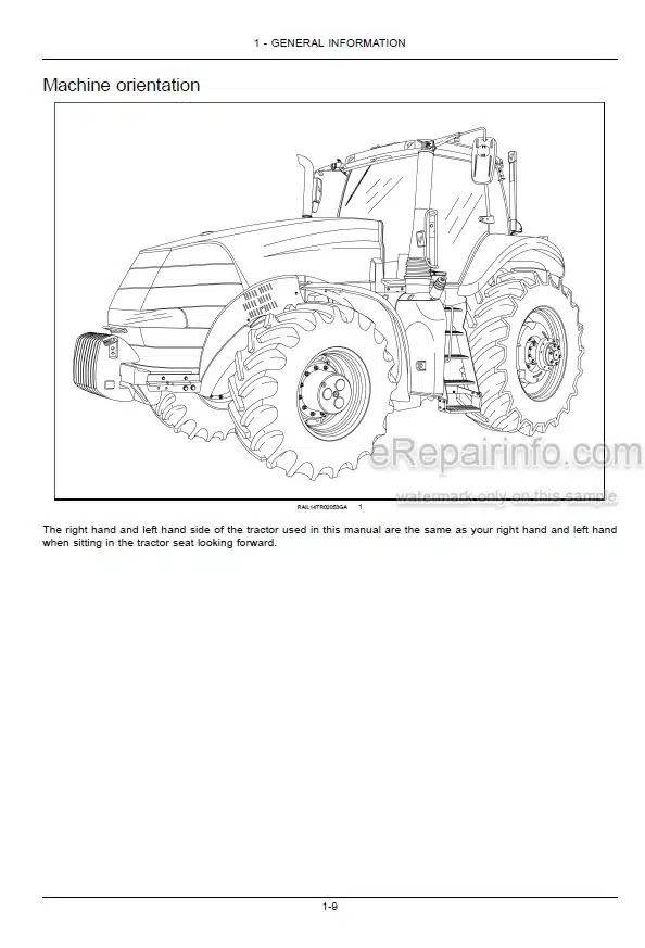 Photo 5 - Case IH Magnum Rowtrac 350 280 310 340 380 Operators Manual Tractor ZGRF05001-