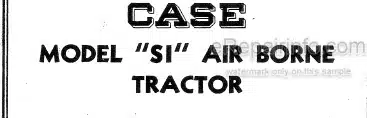 Photo 5 - Case Model SI Air Born Operators Instruction Book Tractor