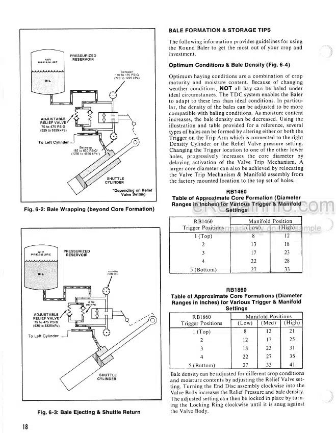 Photo 11 - Gehl 1460 1860 Operators Manual Round Baler