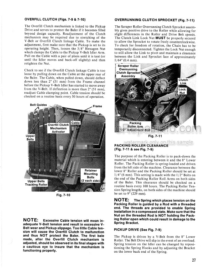 Photo 4 - Gehl 1460 1860 Operators Manual Round Baler