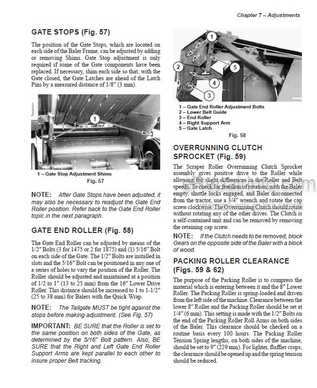 Photo 3 - Gehl 1475 1875 Operators Manual Variable Chamber Round Baler