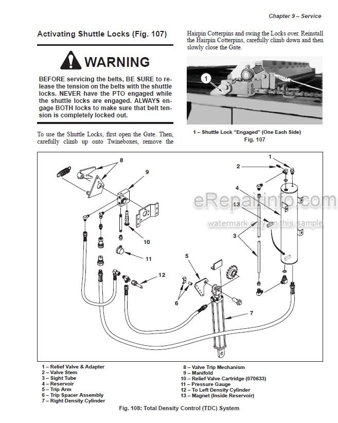 Photo 5 - Gehl 1475 1875 Operators Manual Variable Chamber Round Baler