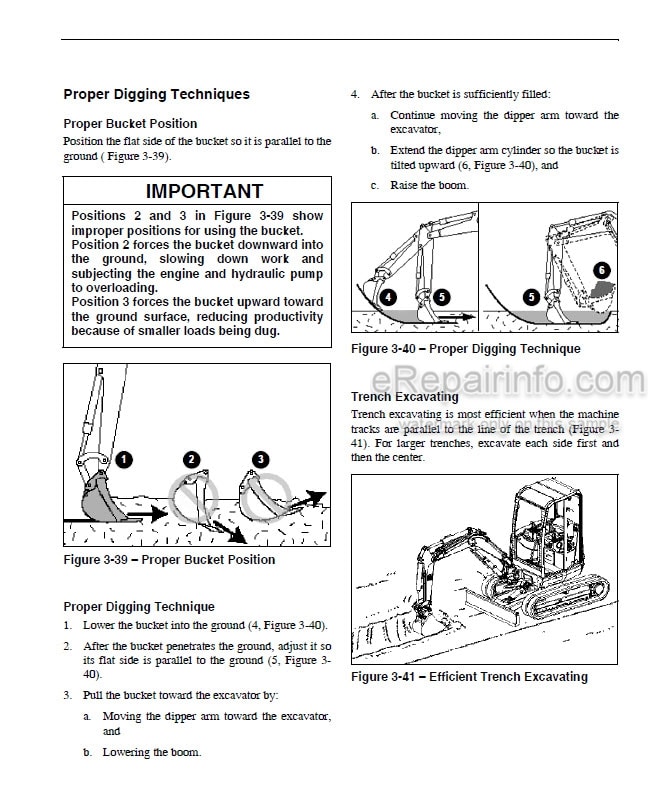 Photo 5 - Gehl 153 193 223 Operators Manual Compact Excavator