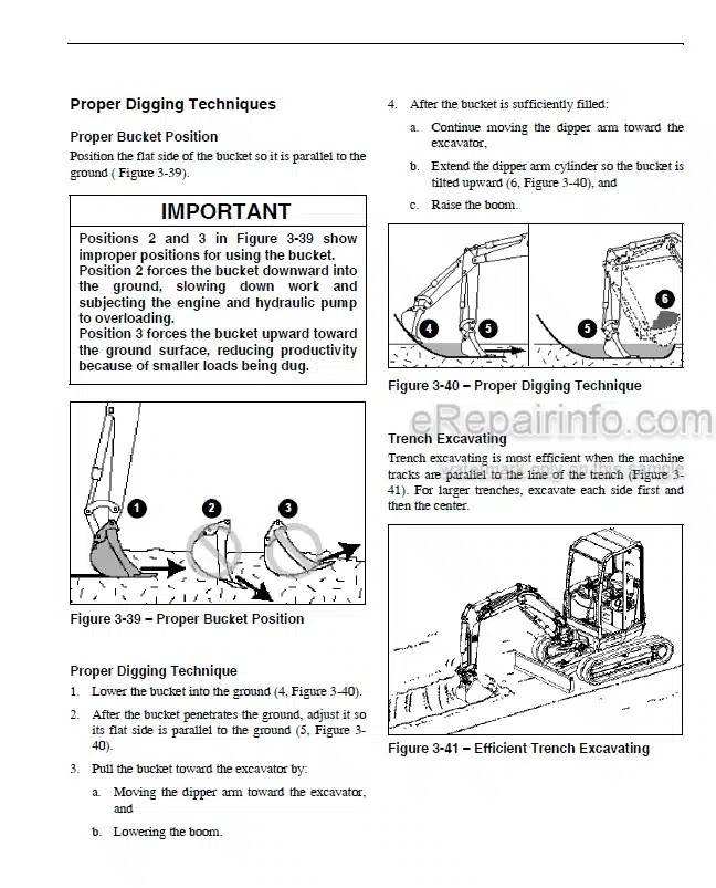 Photo 5 - Gehl 153 193 223 Operators Manual Compact Excavator