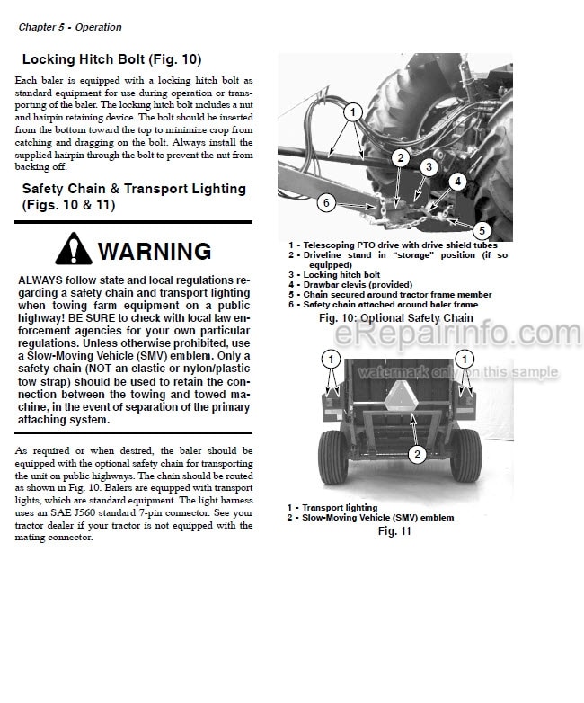 Photo 4 - Gehl 2480 2580 2580S 2680 2680S 2780 2880 80 Series Operators Manual Variable Chamber Round Baler