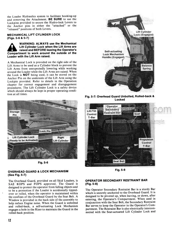 Photo 7 - Gehl 3725 3825 4525 4625 Operators Manual Skid Steer Loader