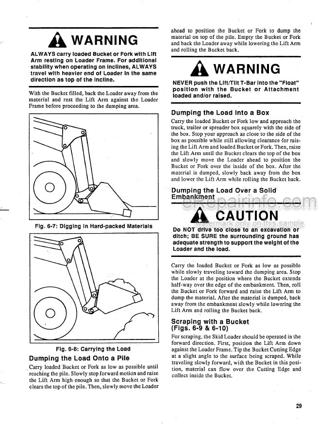 Photo 5 - Gehl 4610 4615 Operators Manual Skid Steer Loader