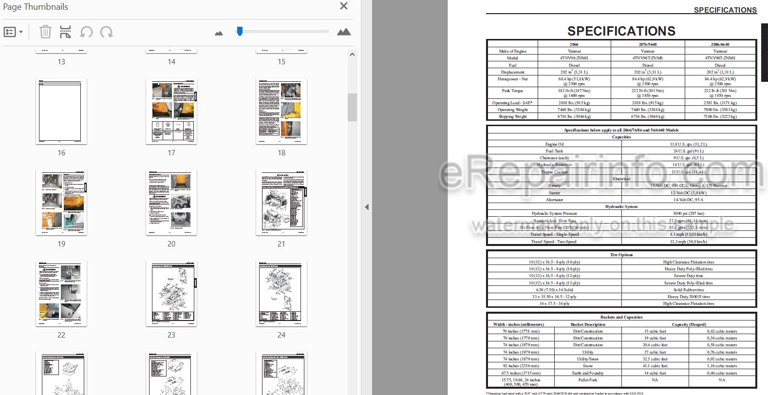 Photo 4 - Gehl 5460E 6640E Mustang 2066 2076 2086 Service Manual Addendum Skid Steer Loader